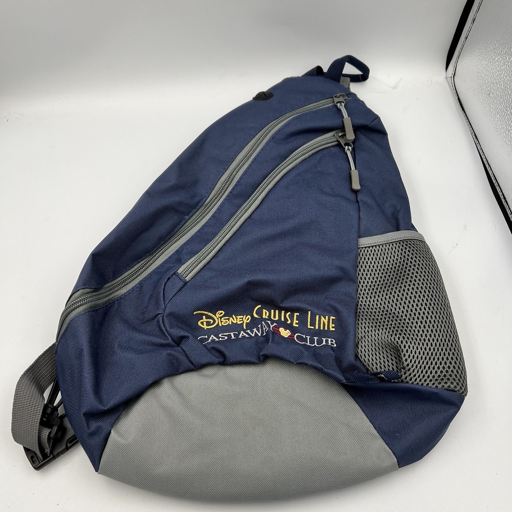 Disney Cruise Line Castaway Club Blue Shoulder Crossbody Backpack Sling Bag